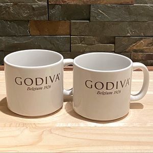 2 PAIR - GODIVA • Hot Cocoa or Coffee Mugs - 18 oz